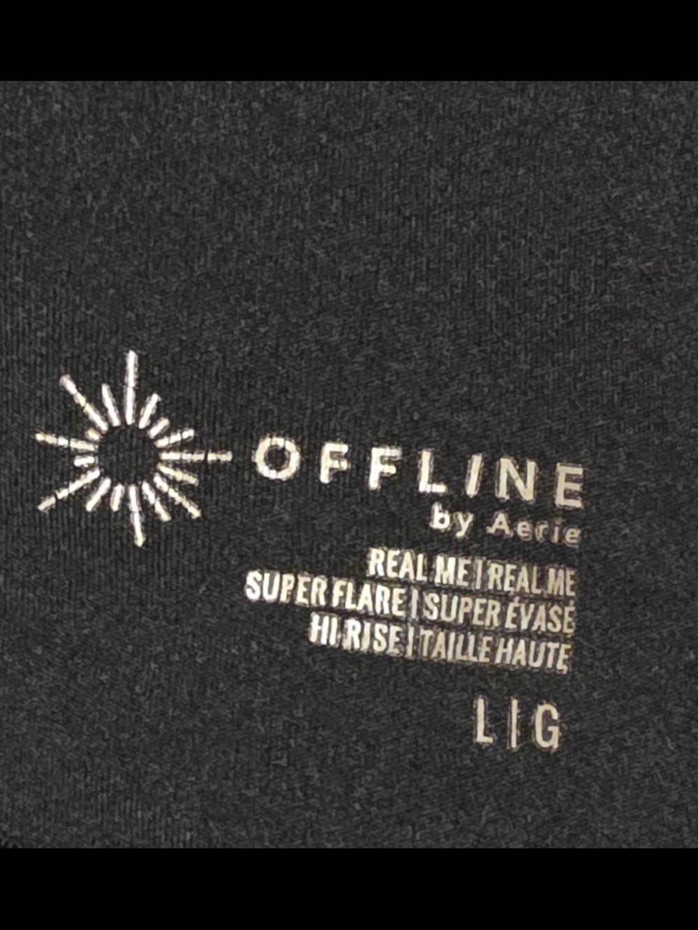 Offline by Aerie High-Rise Super Flare Leggings in Black